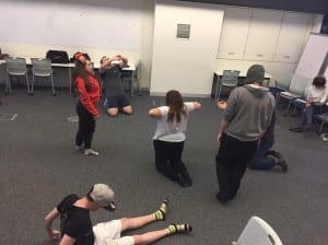 Movement exercise with the company